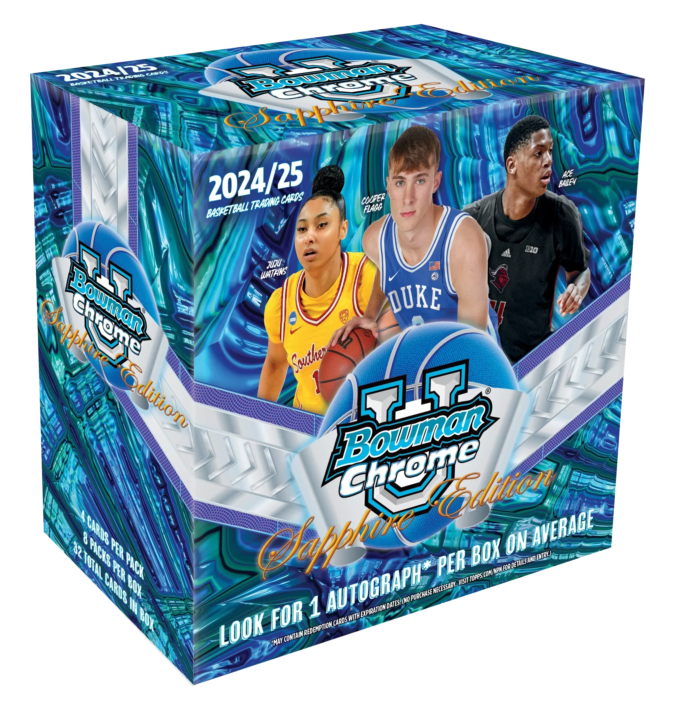 2024/25 Bowman Chrome University Basketball Sapphire Box